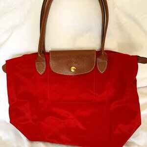 Red Longchamp Tote